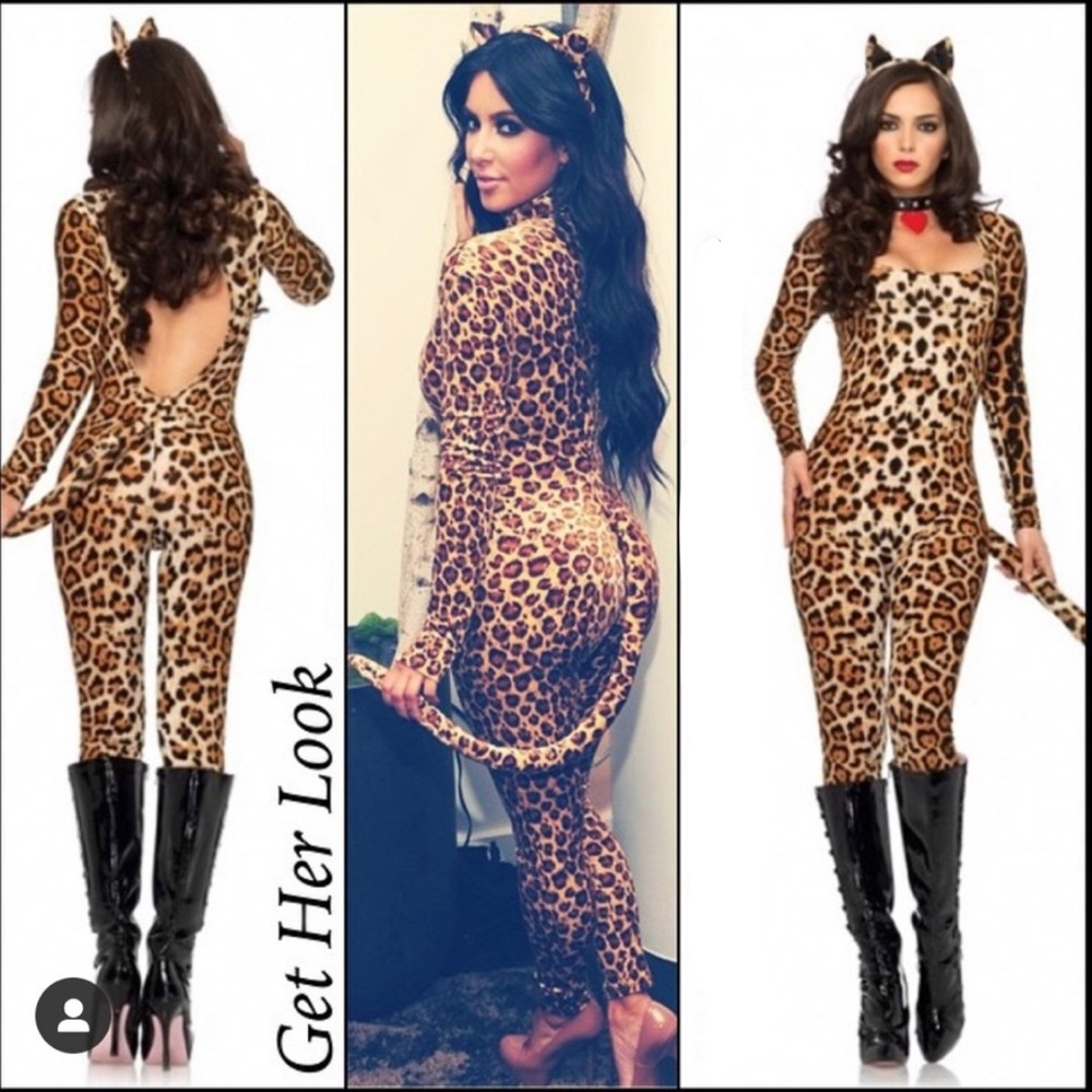 Leg Avenue Leopard Print Jumpsuit